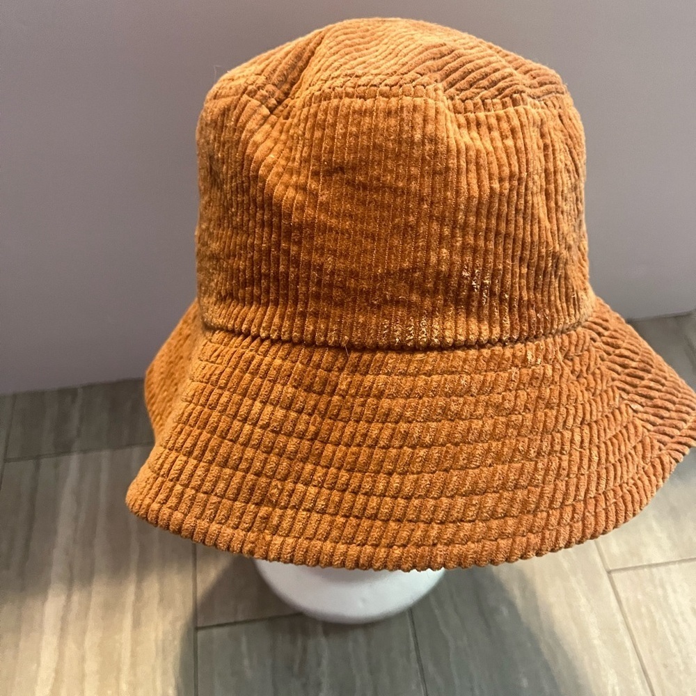 Nwot David & Young Bucket Hat OSFM Rust Brown Corduroy 100% Cotton Unisex - Picture 3 of 4